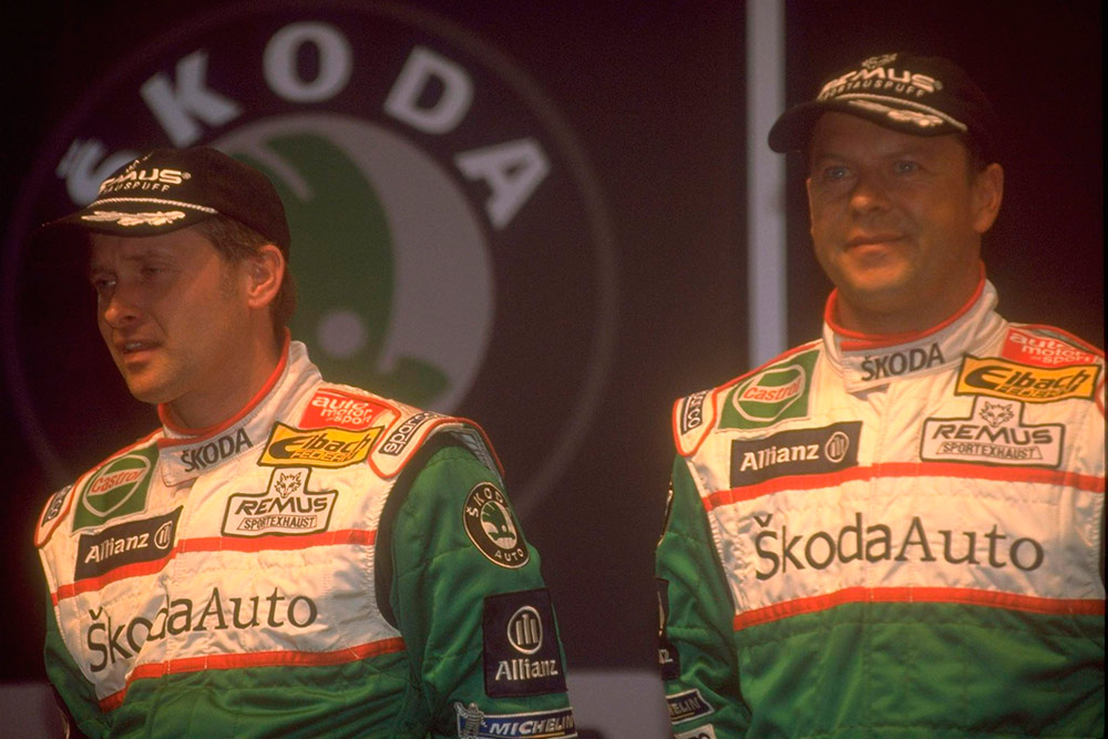 Армин Шварц и Манфред Химер (Škoda), ралли Монте-Карло 2001