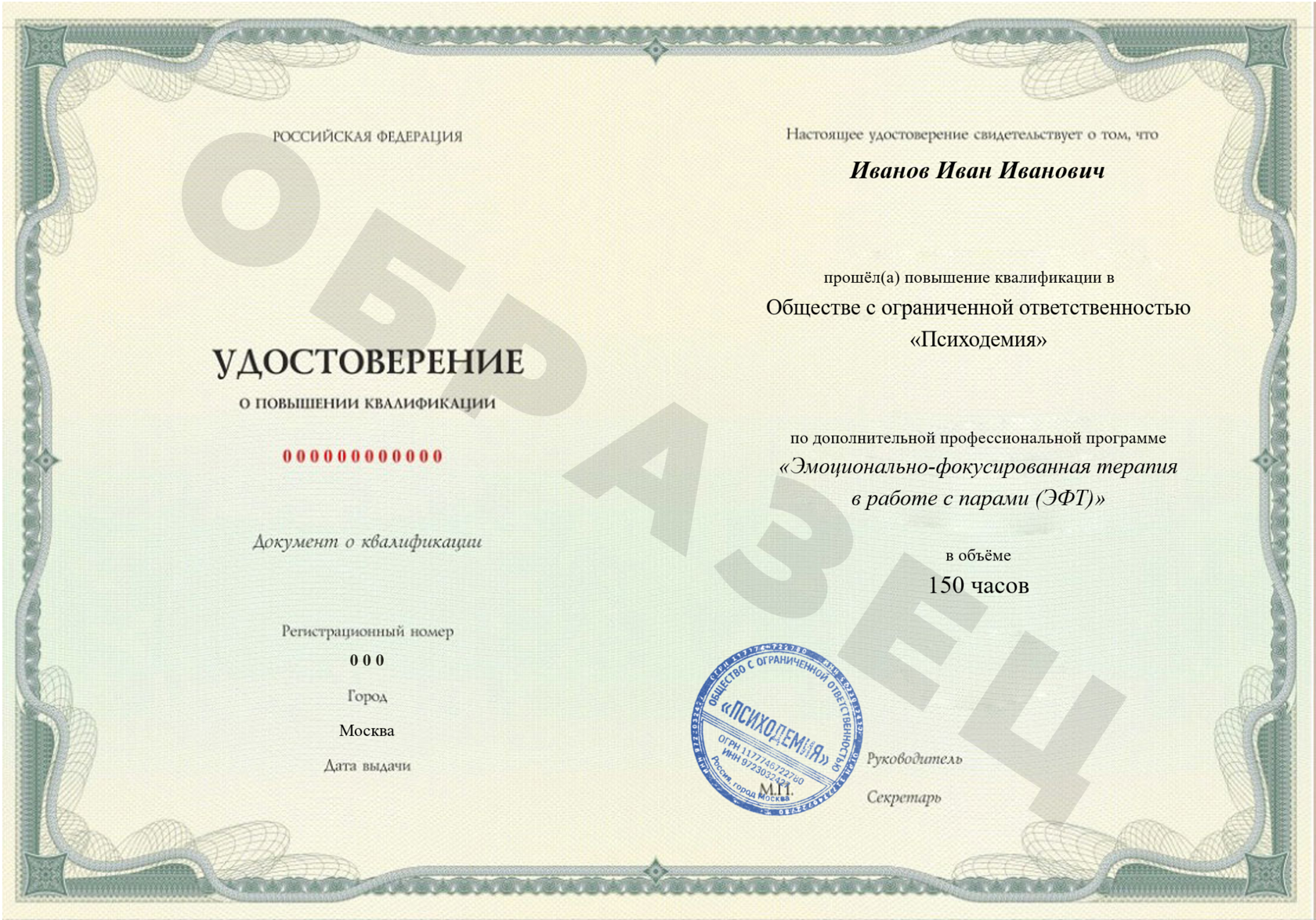 Повышение квалификации объем часов