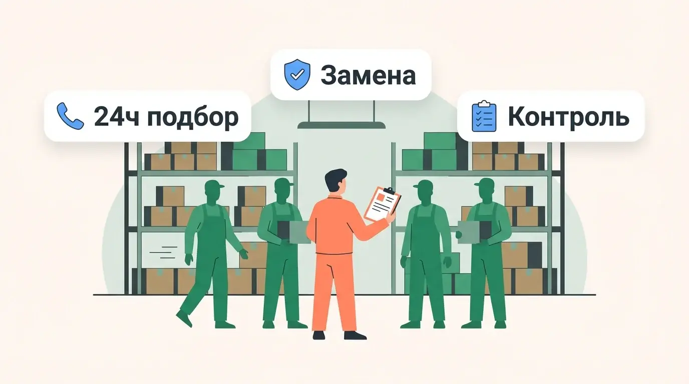 Координатор Выполним 96 инструктирует бригаду грузчиков на объекте