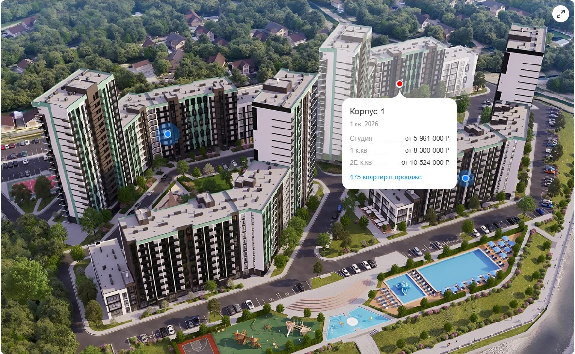 корпус 1 панорама Ботаника Хилс