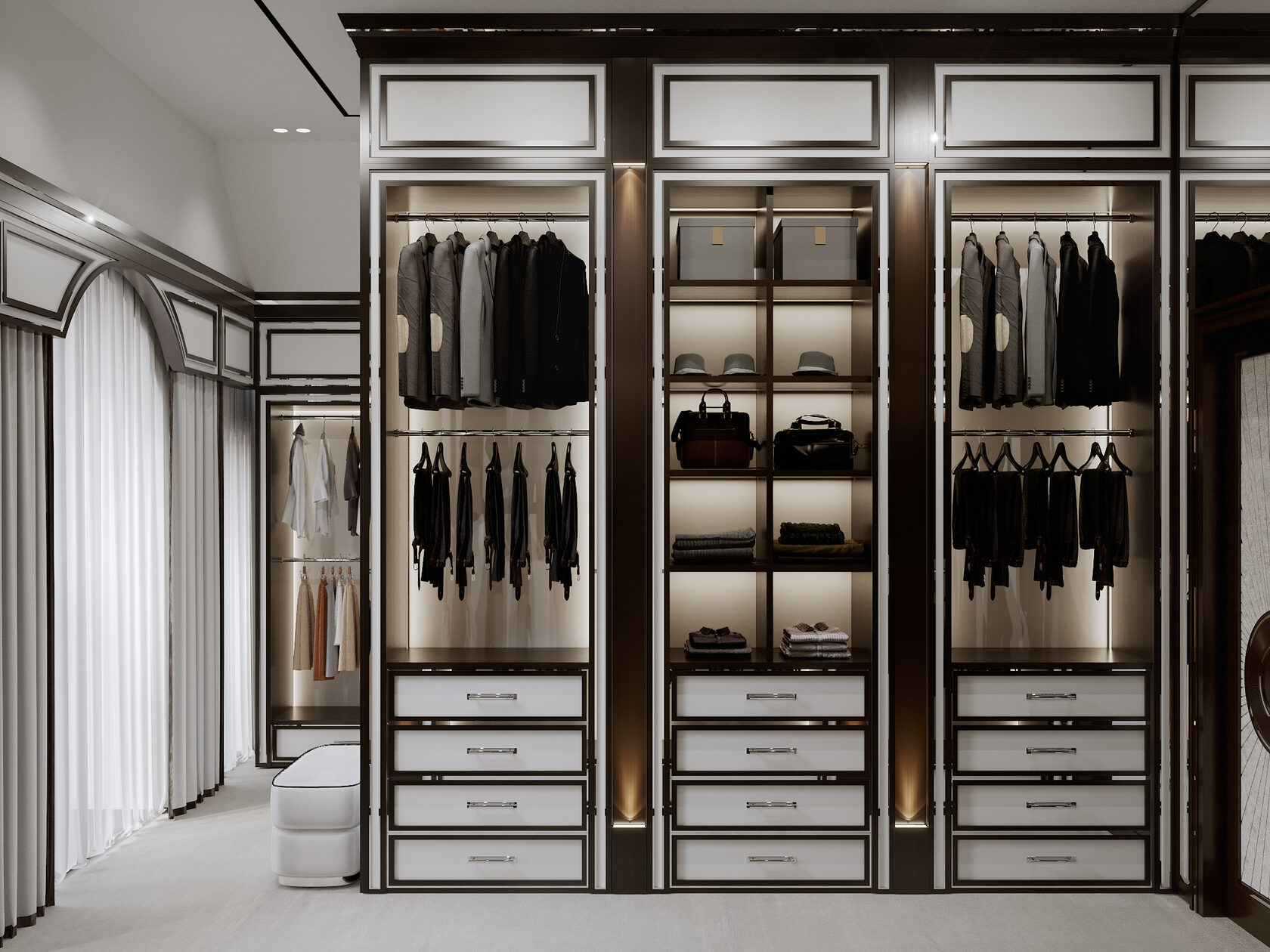 Дизайн интерьера гардероба в стиле ар-деко