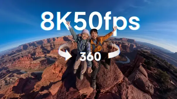 Съёмка 360° в 8K 50 fps на Insta360 X6