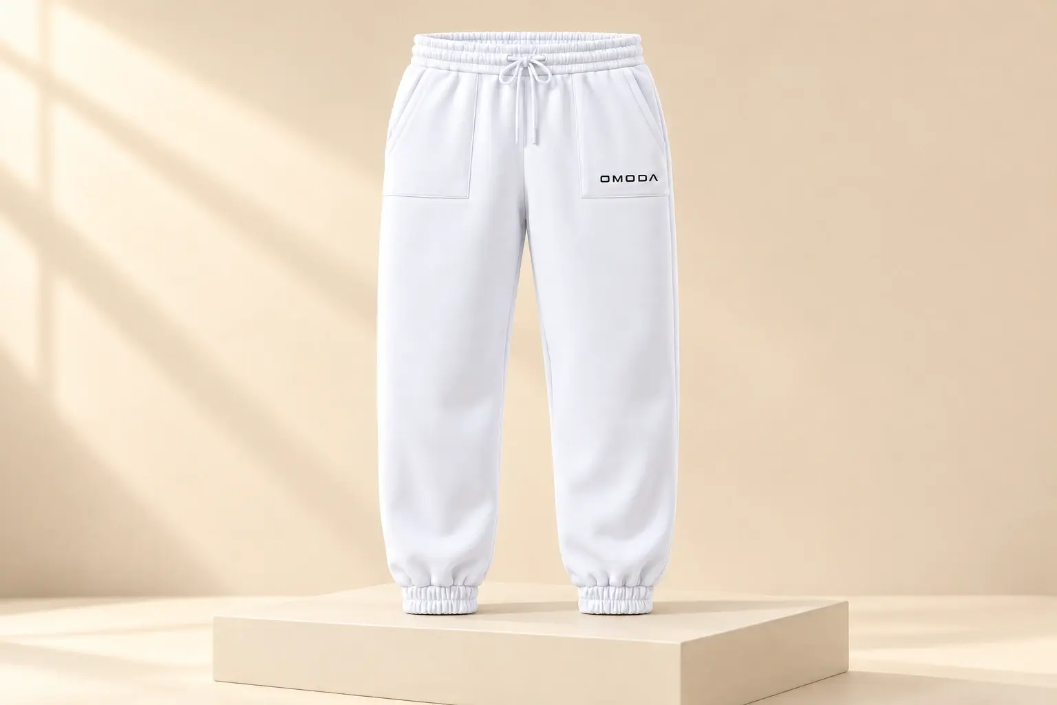 Джоггеры OMODA, белые — пошив корпоративного мерча СТЕЖ