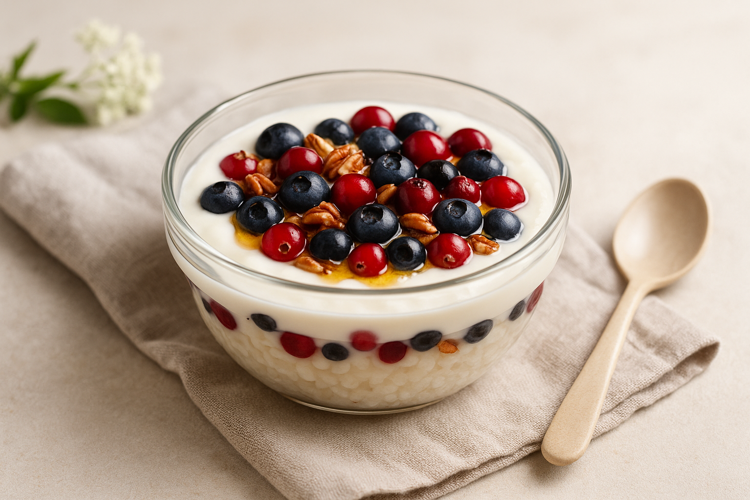 Рецепт “Ягодное вдохновение” с кашей «Энергичный день»