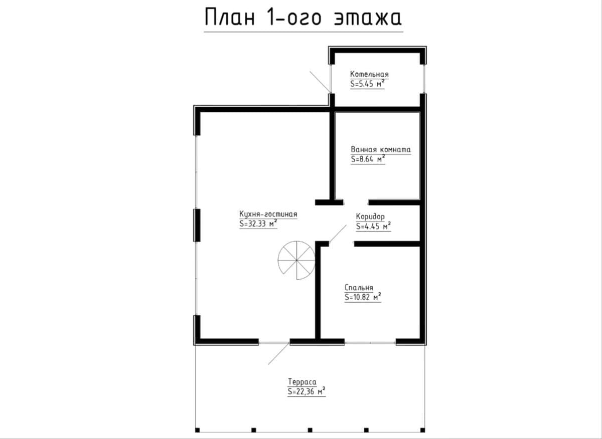 Планировка первого этажа каркасного дома
