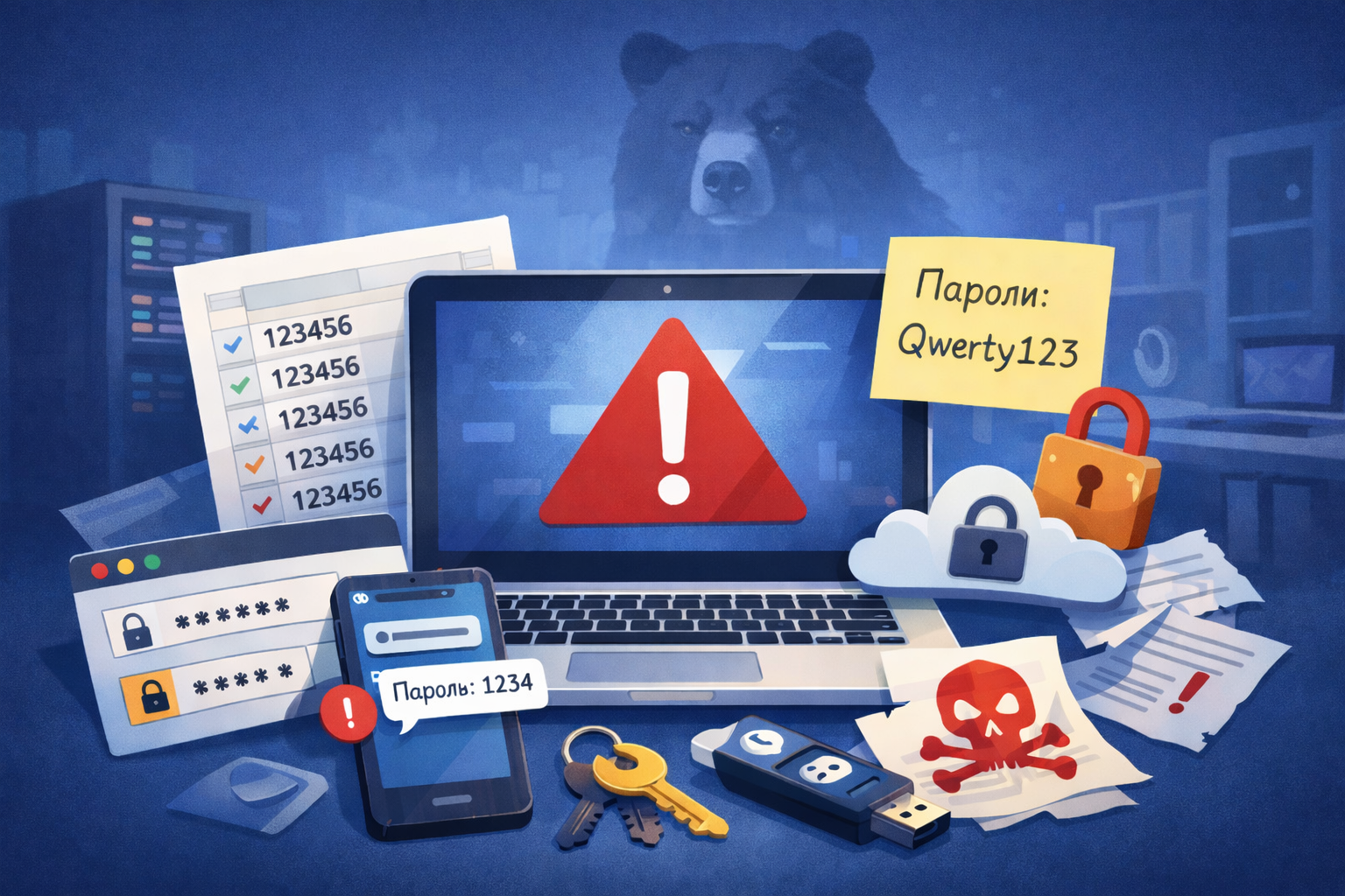 корпоративные пароли и ошибки хранения паролей в компании