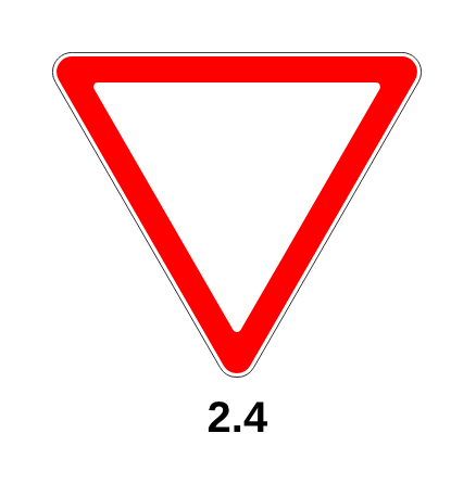 Знак 2.4 «Уступите дорогу»