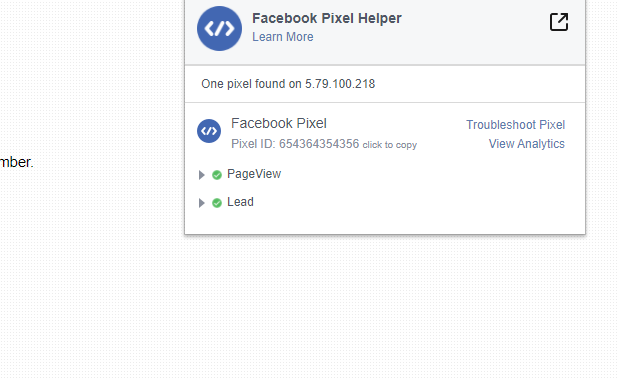 Installing FB pixel in Keitaro tracker