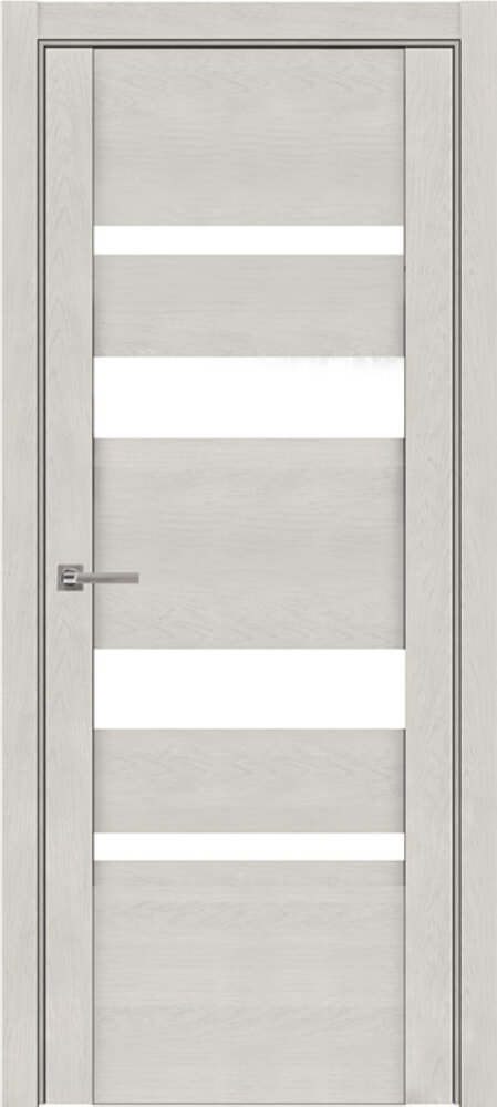 Дверь межкомнатная UniLine Soft Touch 30013 Остекленная стекло белое лакобель цвет Софт Бьянка