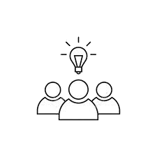 icon of three people and a light bulb