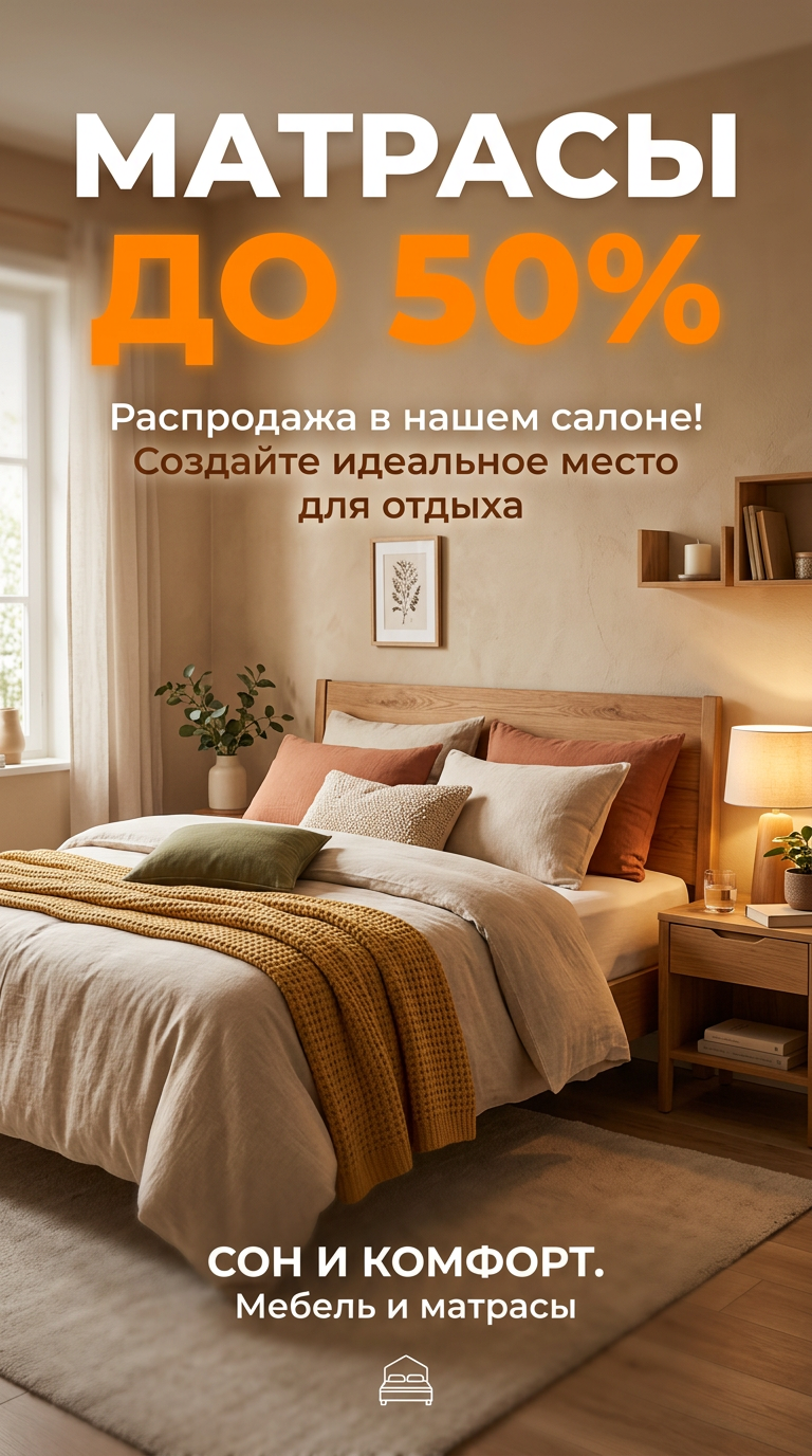 Матрасы до 50%