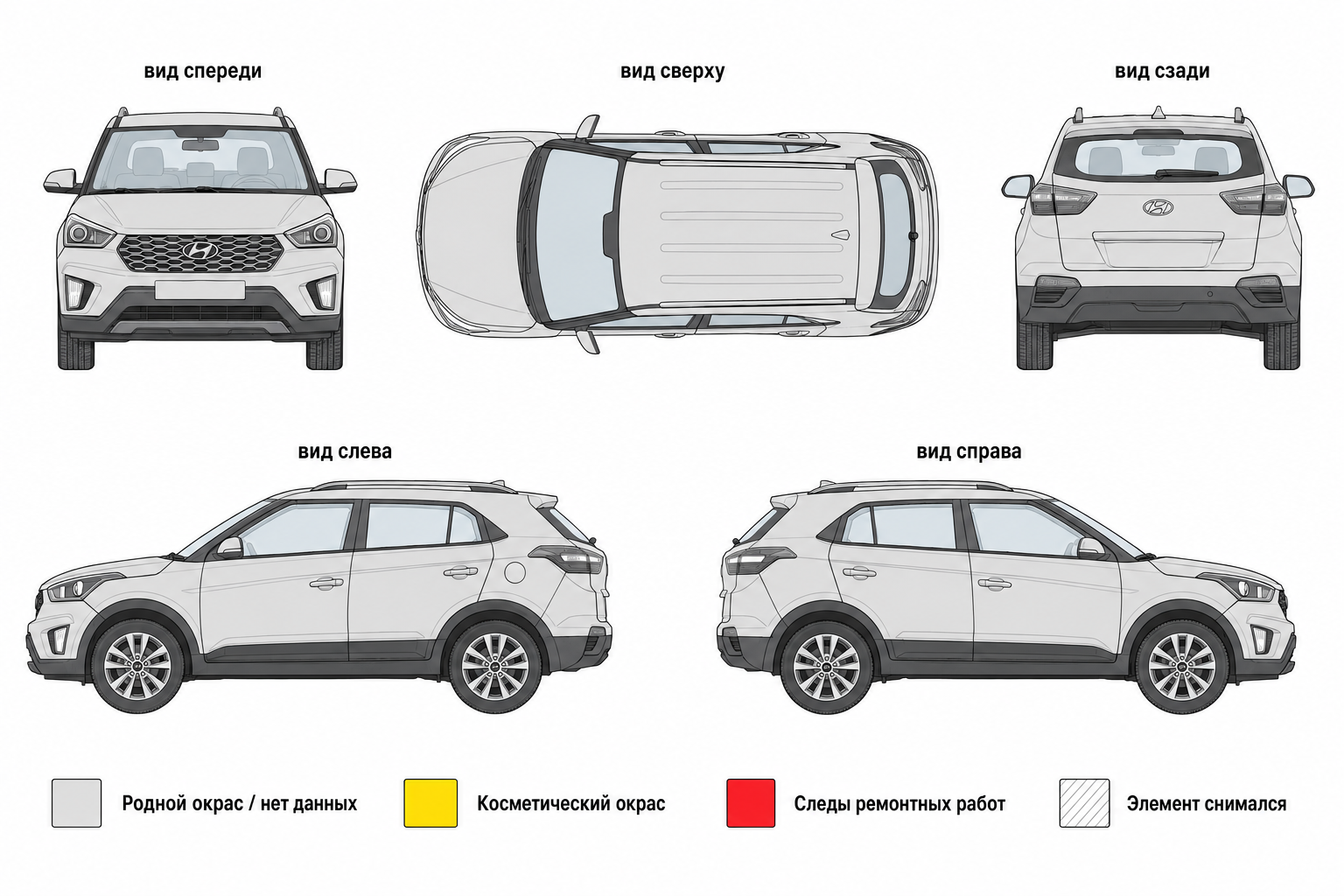 Карта ЛКП Hyundai Creta