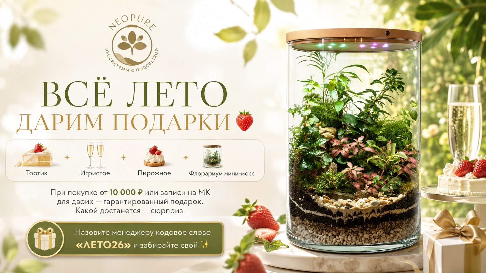 Всё лето дарим подарки — Neo Pure