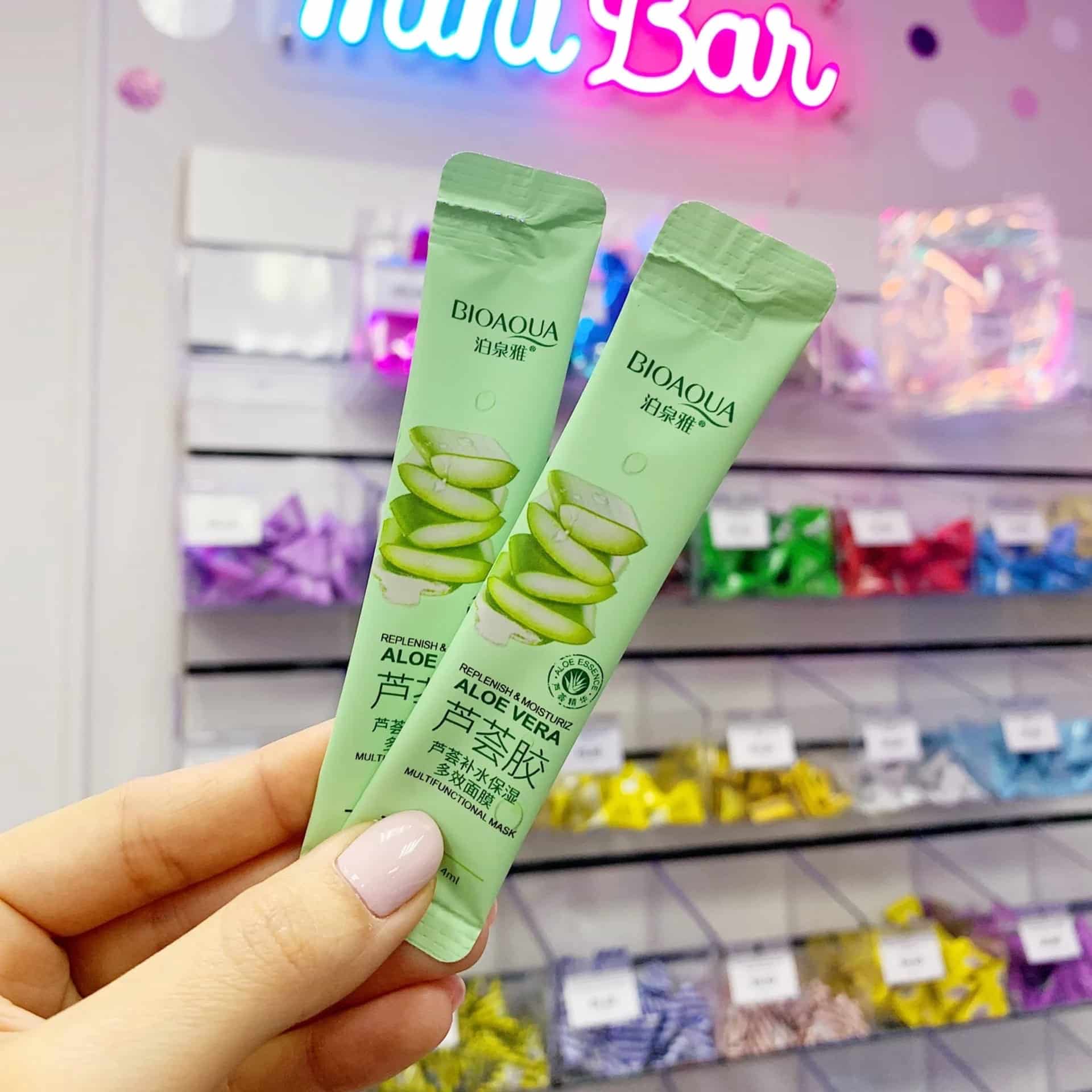 BIOAQUA Ночная маска для лица с экстрактом алое