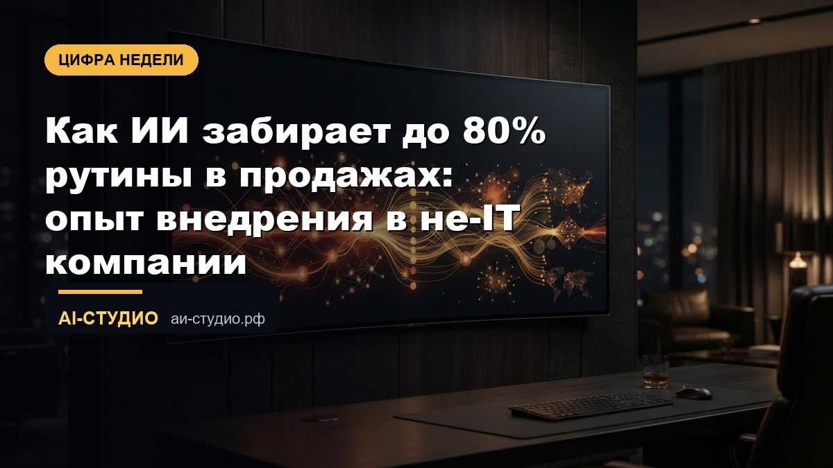 Как ИИ забирает до 80% рутины в продажах: опыт внедрения в не-IT компании