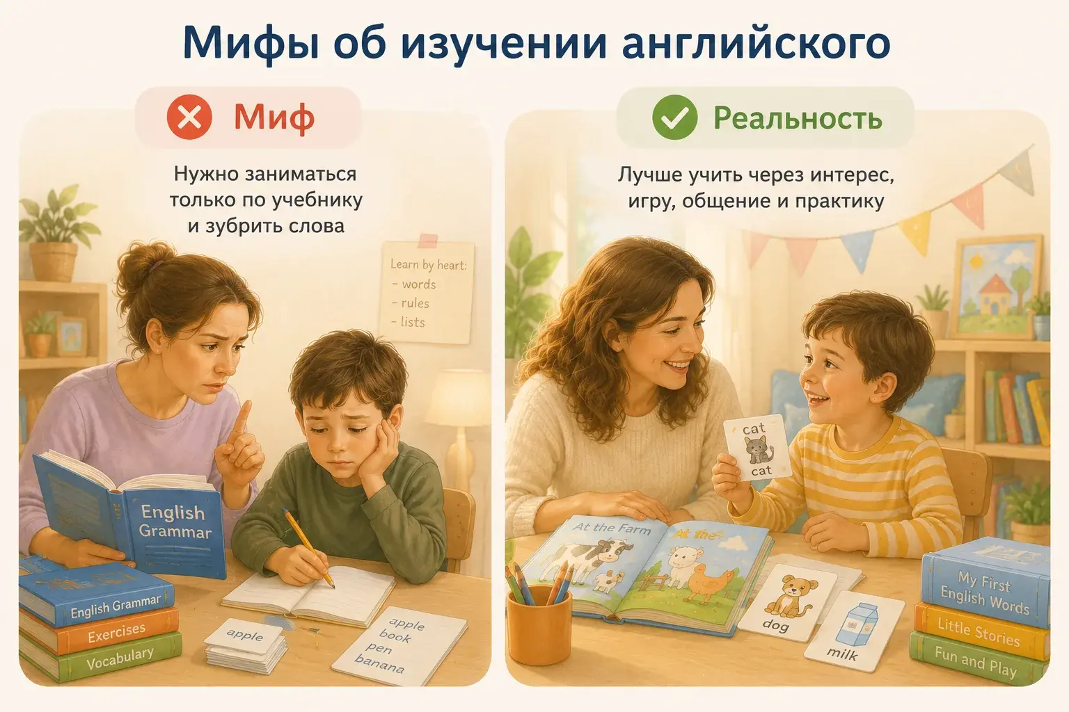 Мифы и реальность об изучении английского детьми