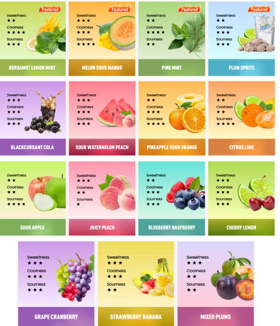 Широкая линейка вкусов Dojo Opal 20000