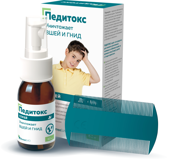 Педитокс® от вшей и гнид. Спрей и шампунь. Для детей и взрослых