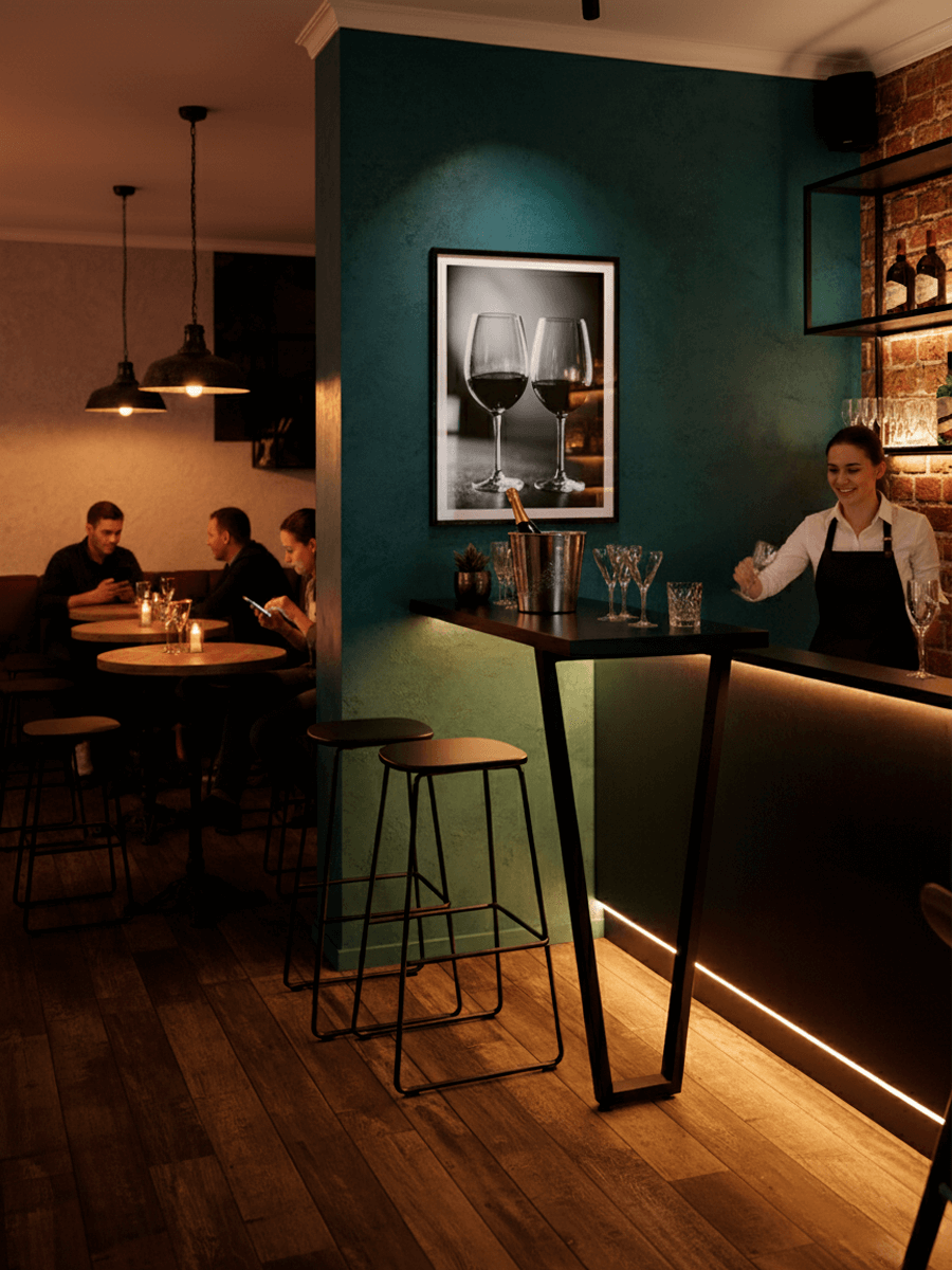 Трапециевидные подстолья из профильной трубы для массивных столешниц