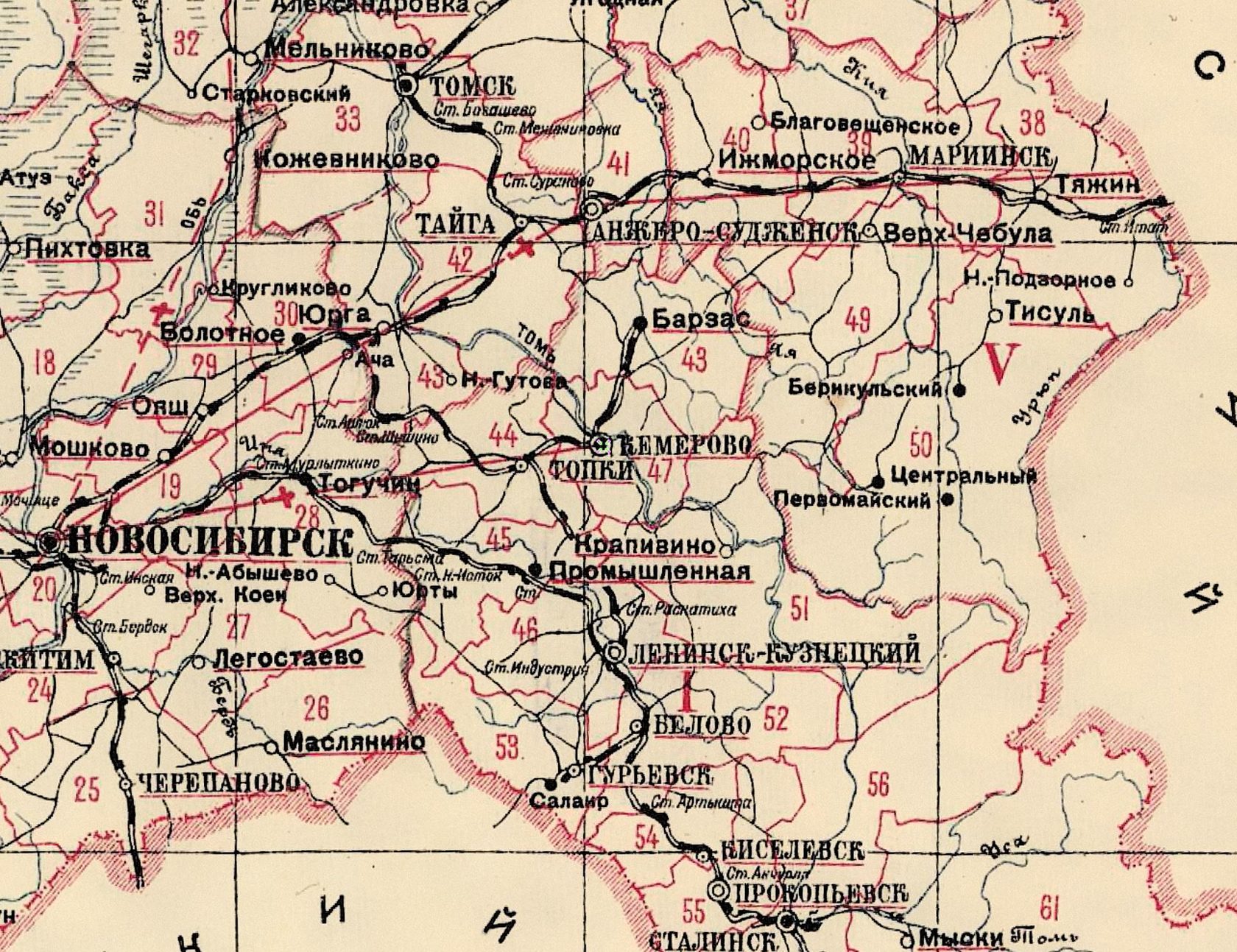 Карта кузнецкого района