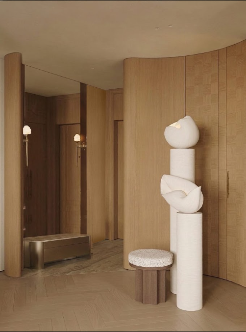 латунь в интерьере прихожей в проекте студии P.S. Interior
