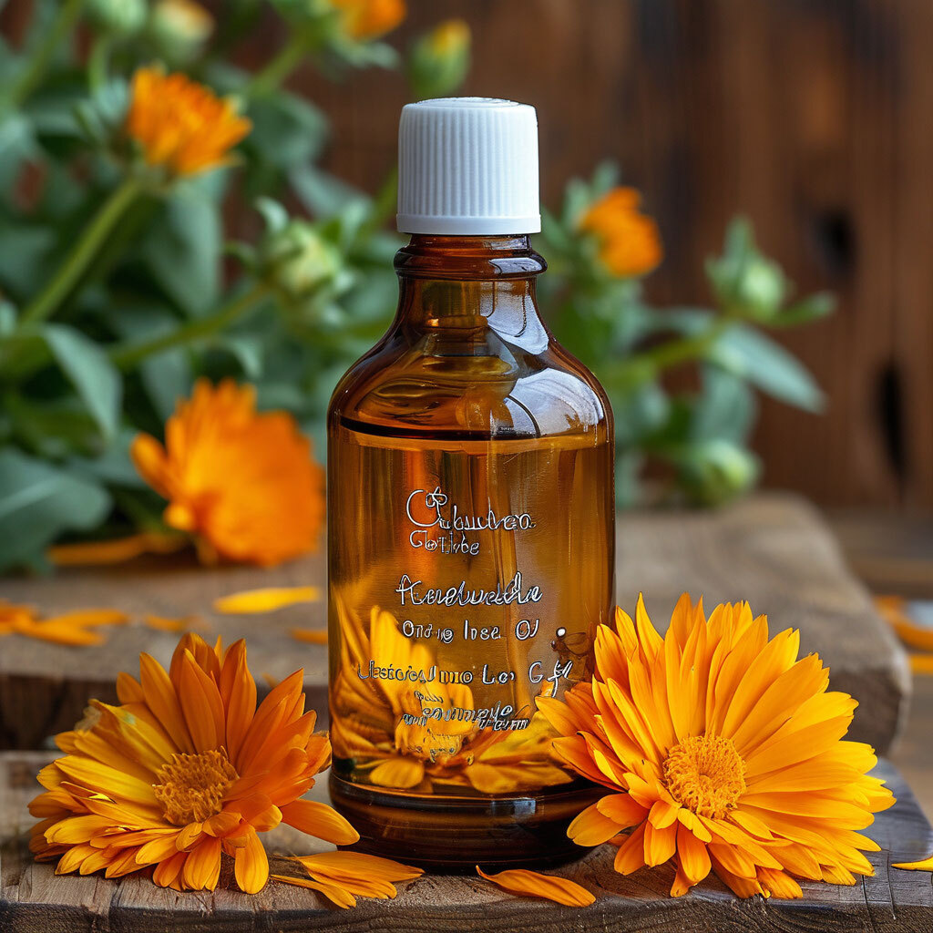 Масло календулы прямого отжима - фото