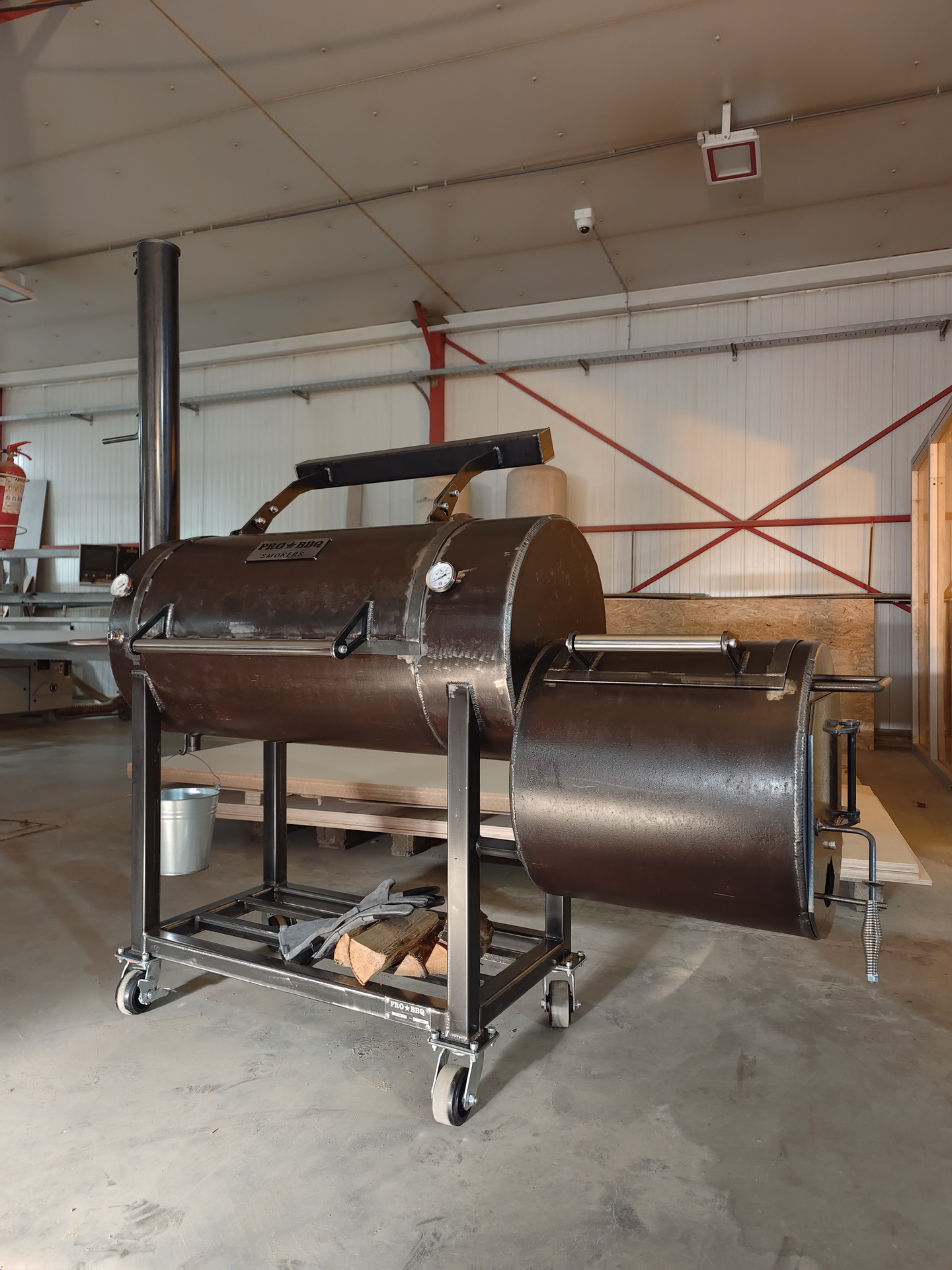 ProBBQ офсетный смокер гриль