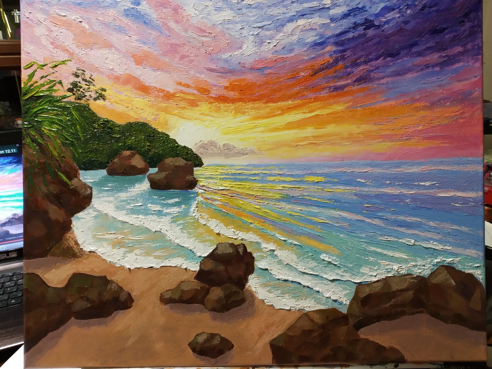 Акрил и мастихин: магия густого мазка