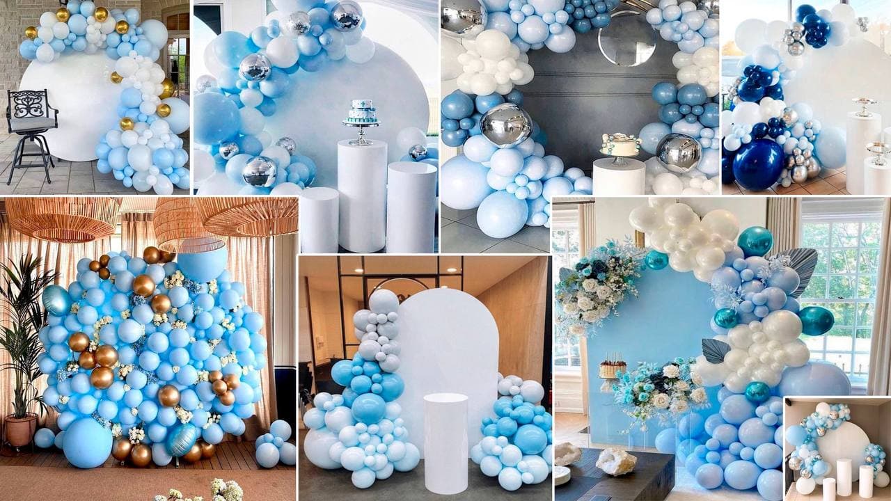 Más de 40 ideas originales para decorar bautizos  Globos para bautizo,  Globos, Decoración con globos bautizo