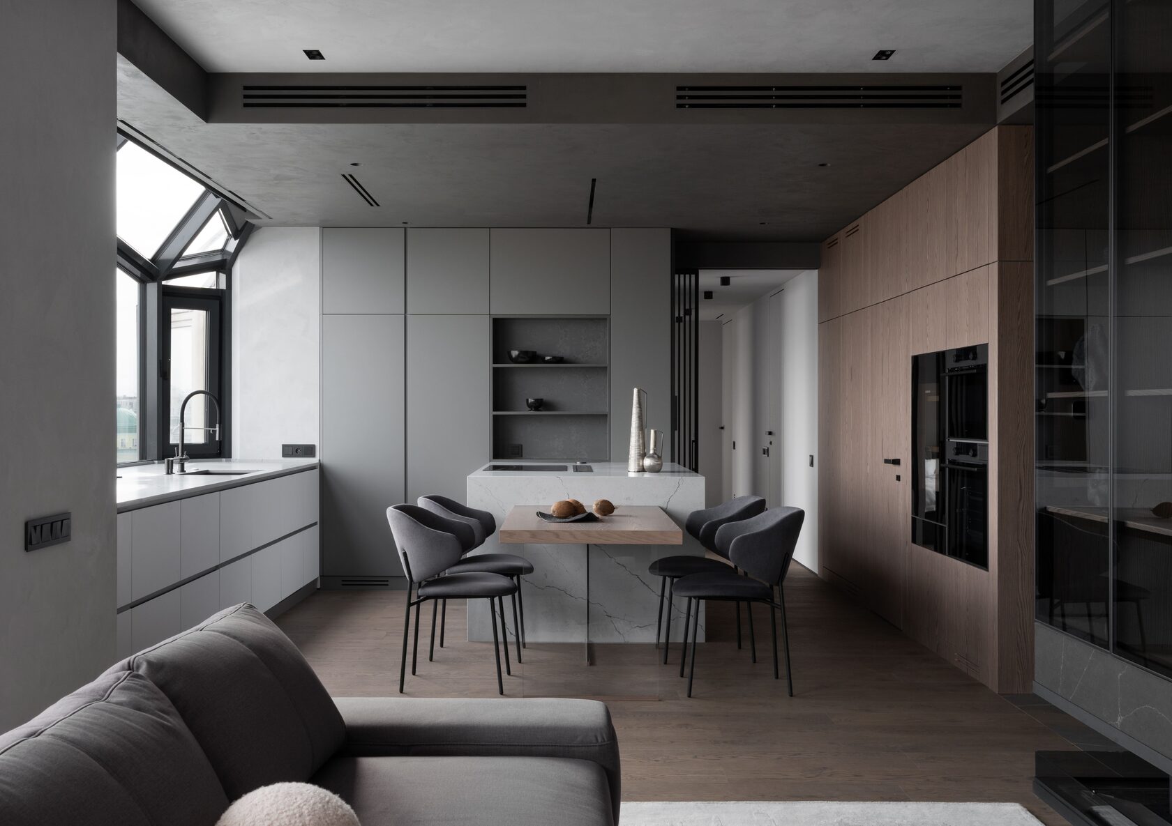 интерьер кухня-гостиная