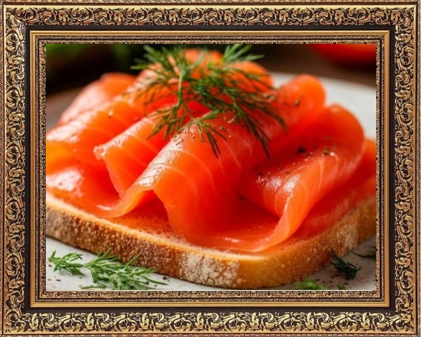 форель соленая с коньяком