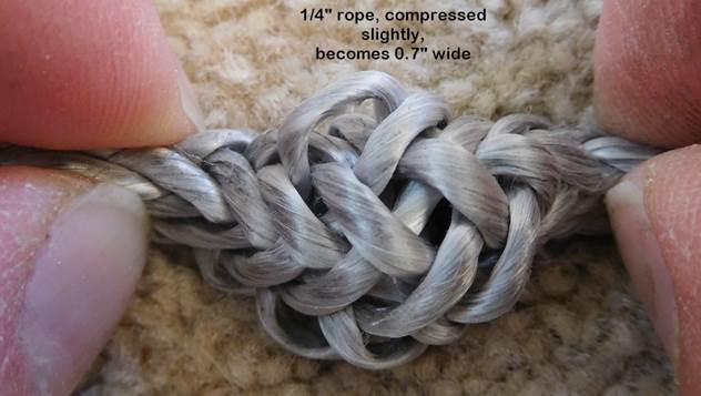 Dyneema rope compression