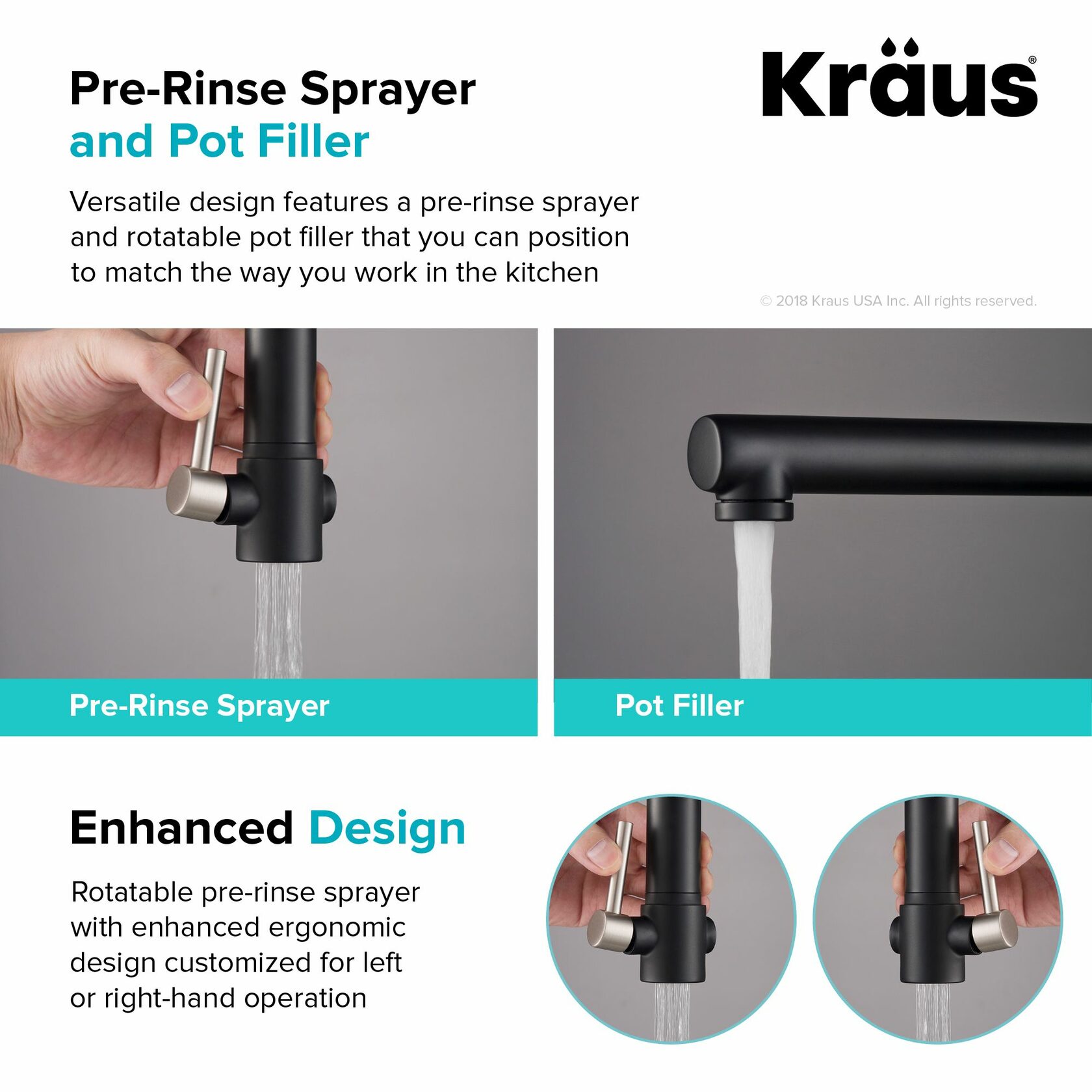 Кухонний змішувач Kraus KPF-1603SFSMB - изображение 9