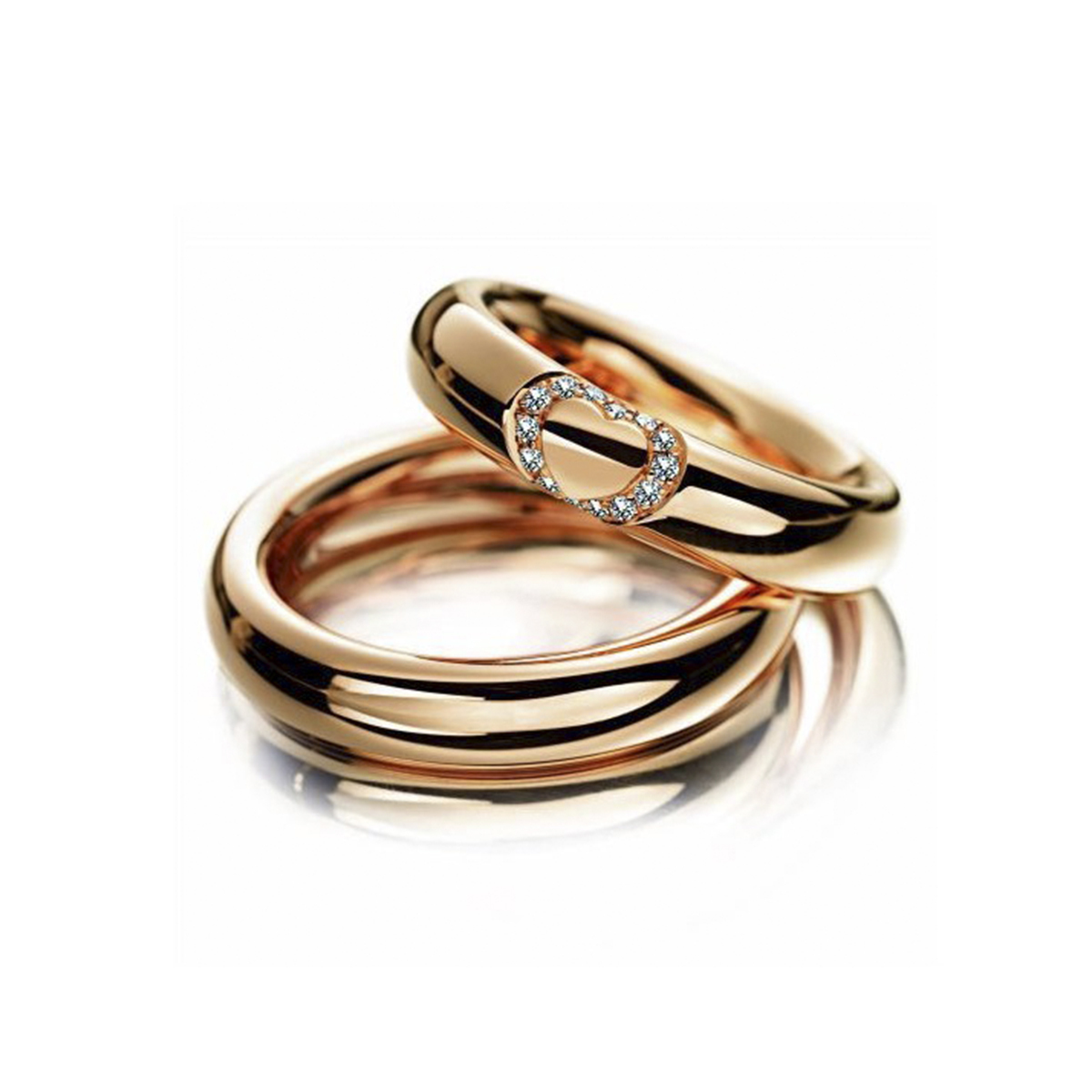 Обручальные кольца с красным золотом