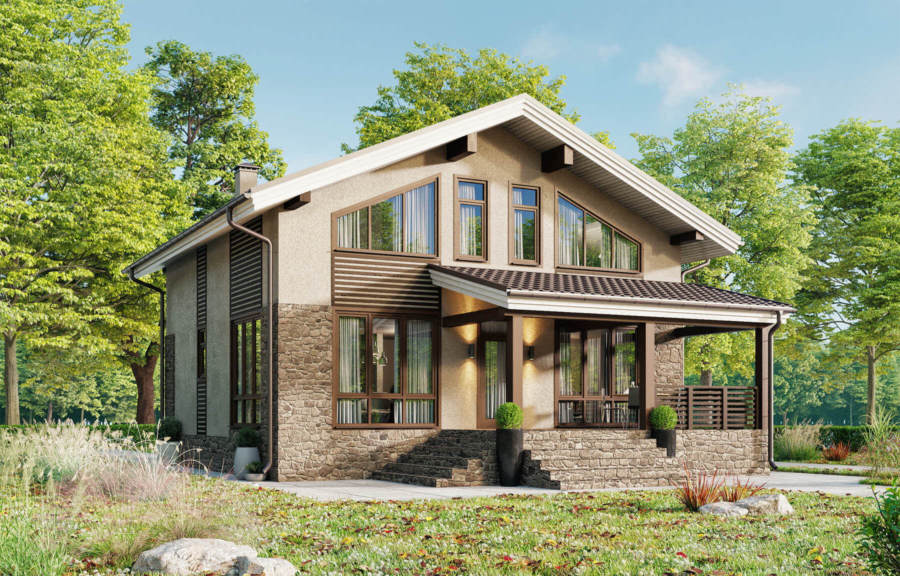 Фламандия 150 - проект каменного дома | TeslaHouse