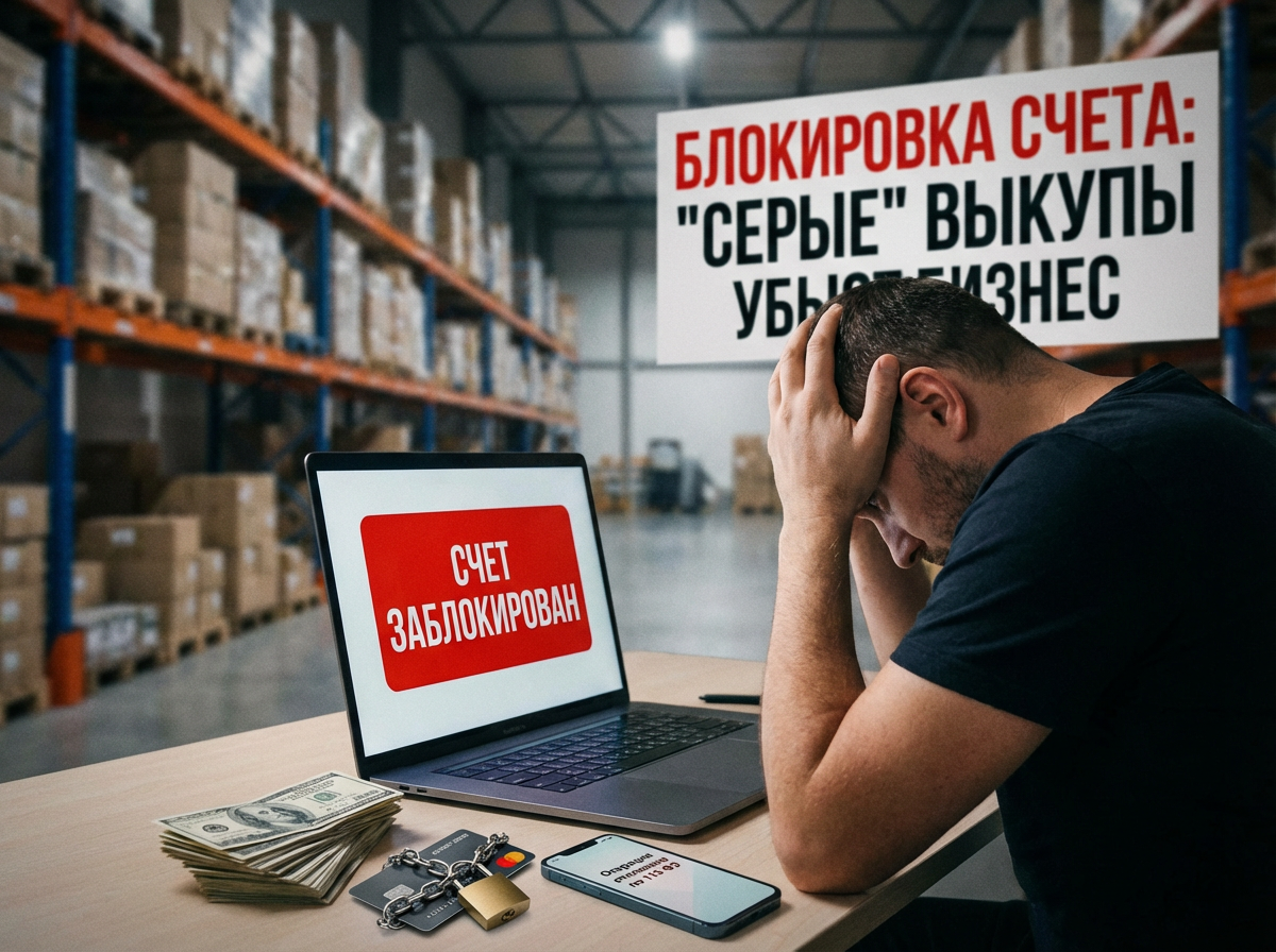 Схема блокировки счета селлера банком по 115-ФЗ