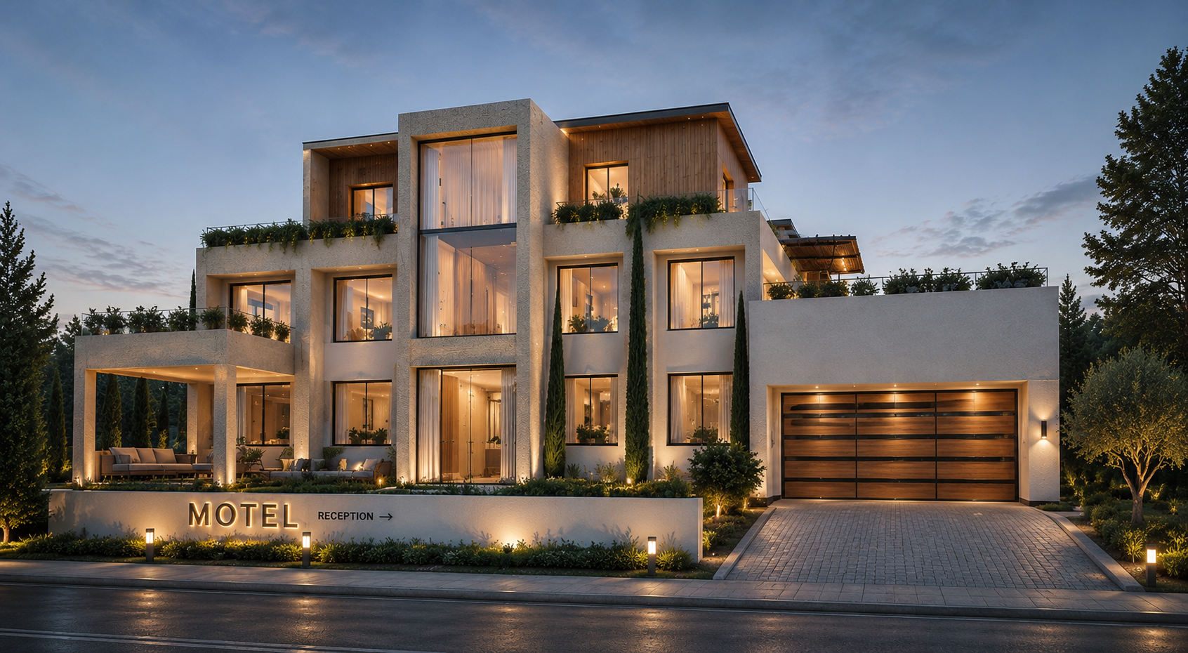 Projekt Motel mit Betreiberbereich