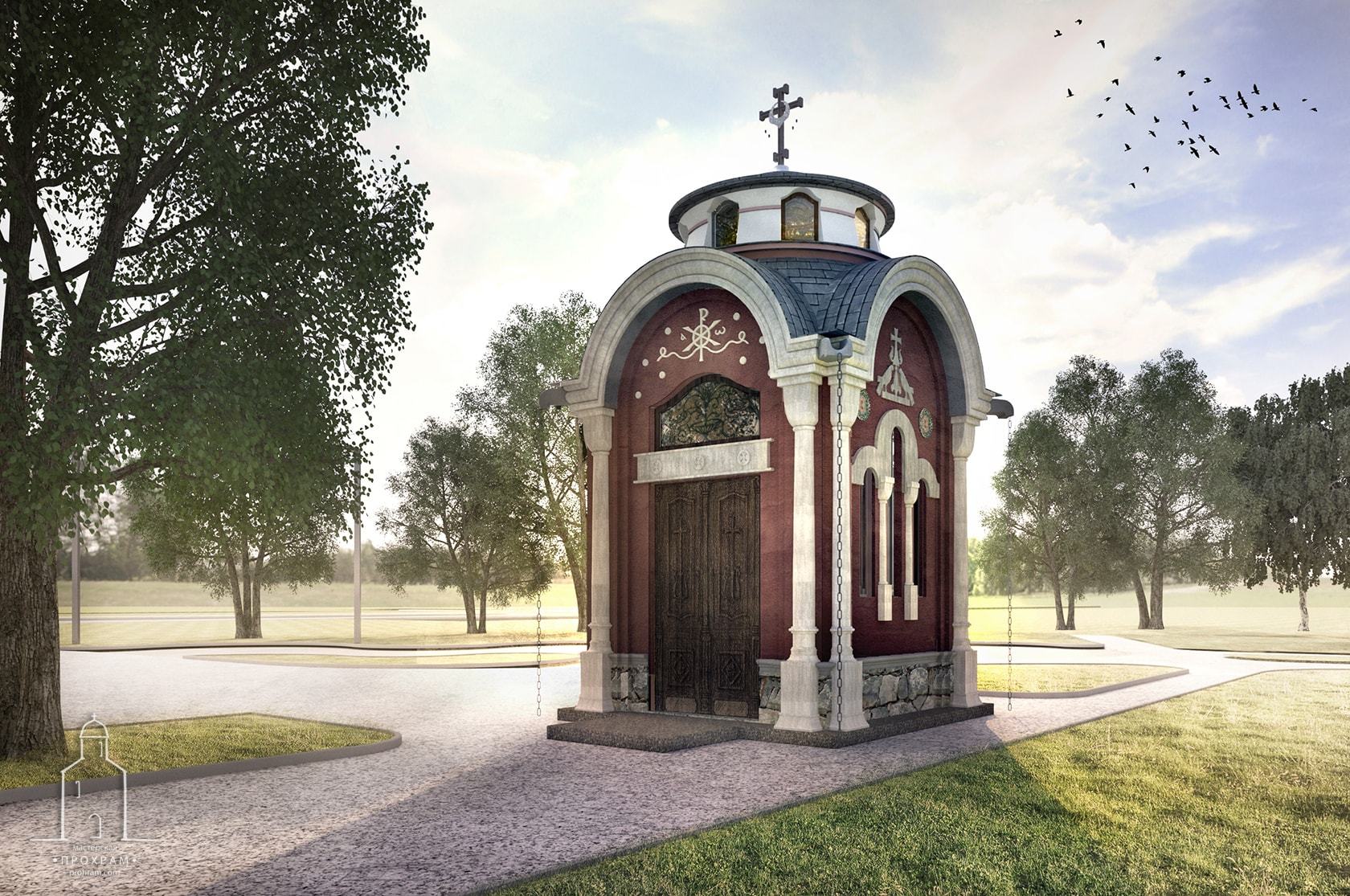 chapel, orthodox architecture, sacred architecture, orthodox church project, chapel architecture