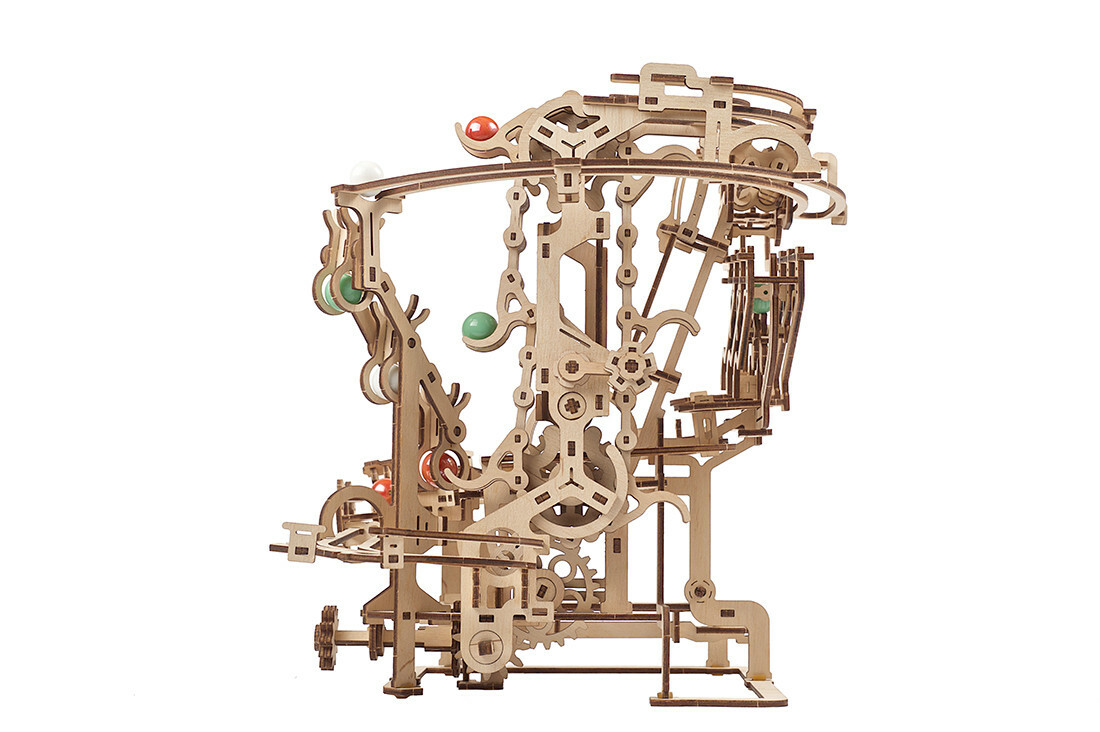 Marble робот. UGEARS конструктор Марбл трасса. "UGEARS" модель сборная "Марбл-трасса цепной подъемник". UGEARS цепной подъемник Leonardo. Конструктор UGEARS сейф 70011.