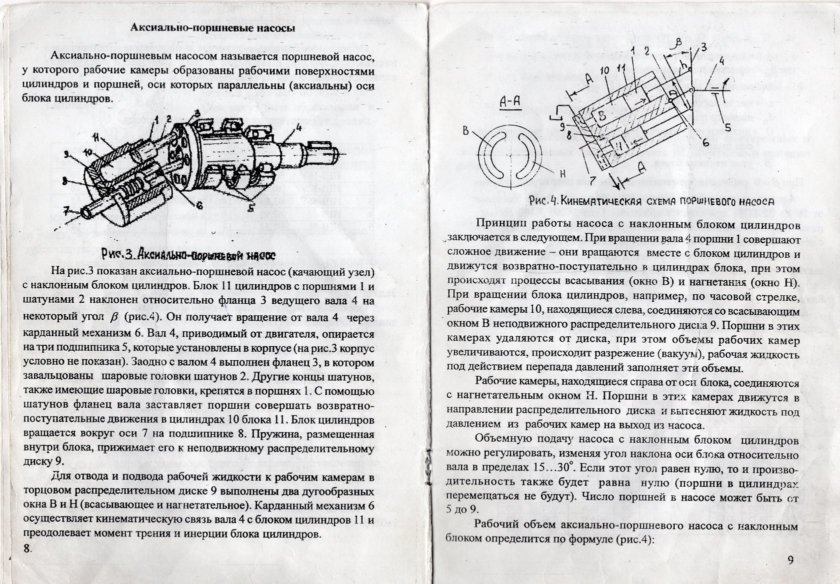 Схема аксиально поршневой насос схема