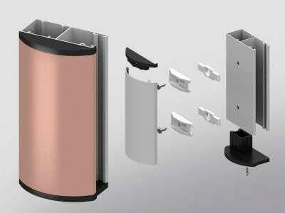 Декоративные полукруглые накладки для рольставней