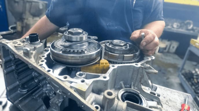 Разобранный агрегат CVT JF017E дефектовка