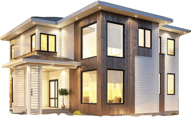 Двухэтажный каркасный дом