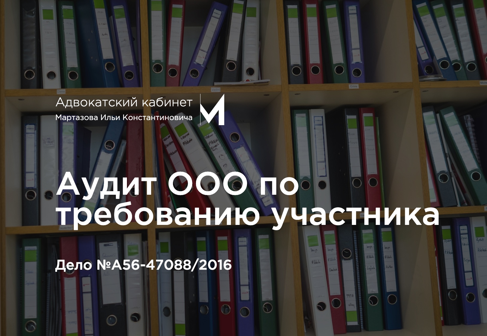Аудит ООО по требованию участника. Дело №А56-47088/2016