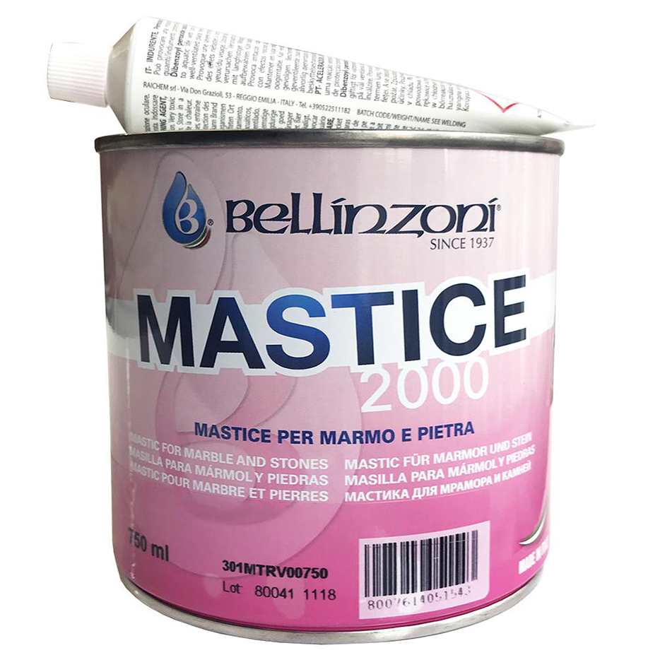 Густой полиэфирный клей-мастика Bellinzoni mastic 2000 для камня в&nbsp;ассортименте.