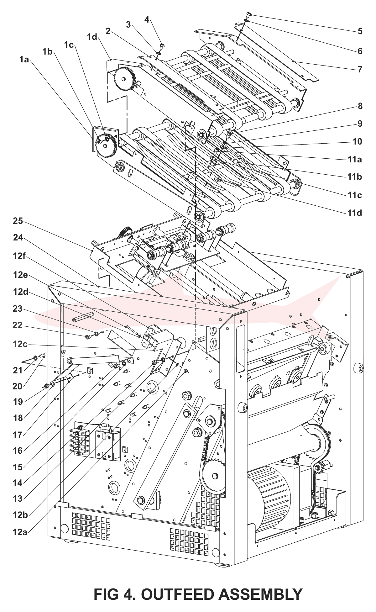 Morgana TrimMaster Pro Fig 4 Outfeed Assy — схема деталей