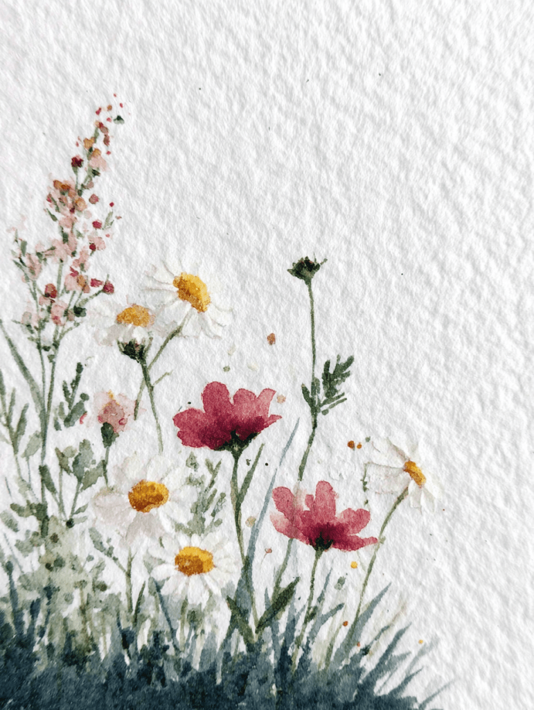 10 простых идей для весенней акварельной живописи для начинающих 85