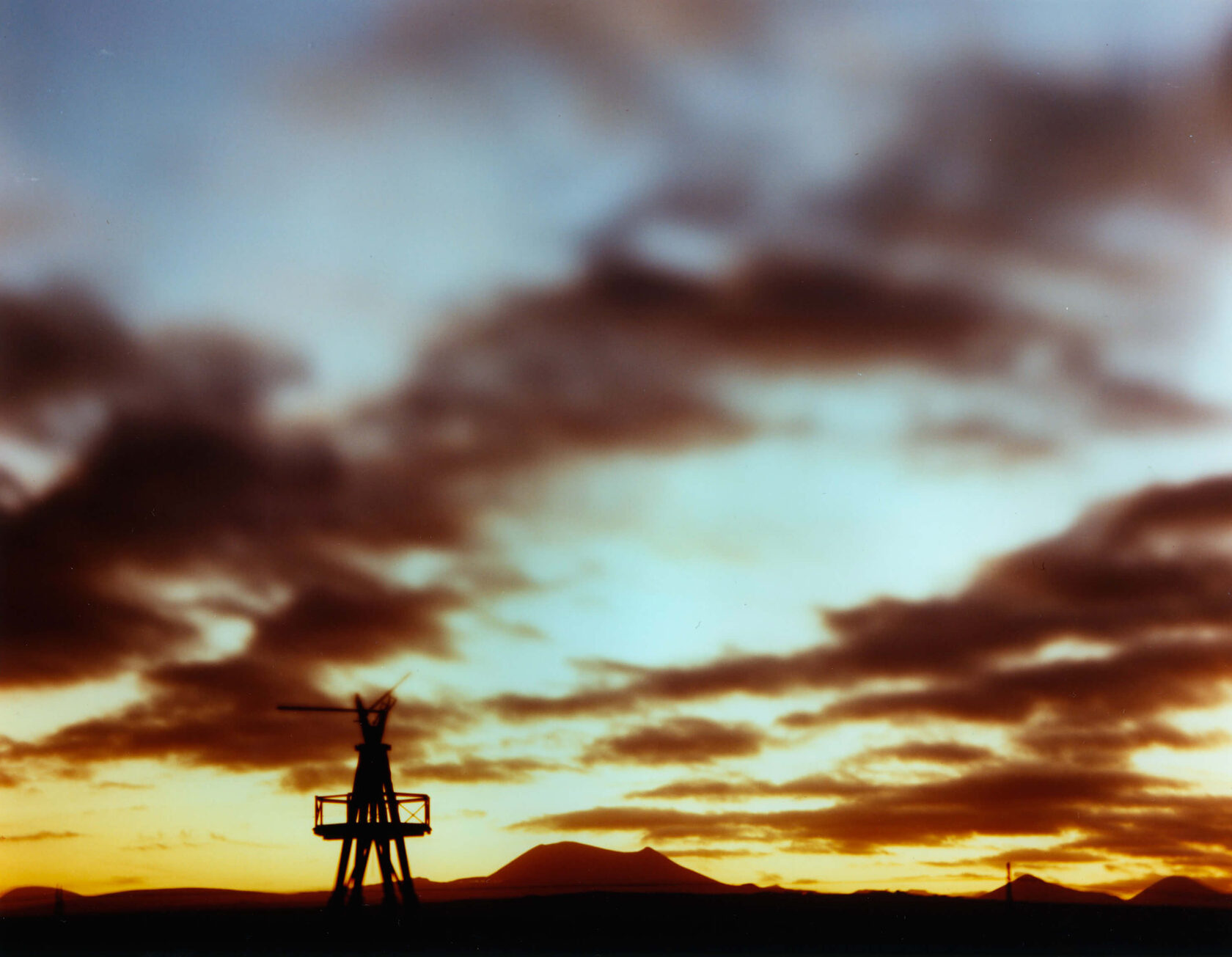 Tower on the Horizon. Lanzarote. 2010. Color Negative 4×5 inch.