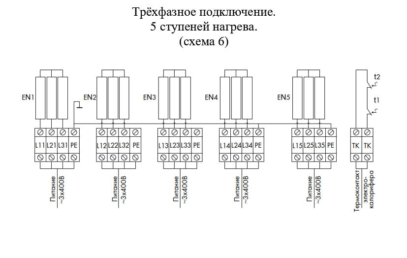 Калашников kvc b10e6 01 схема подключения 220 Электронагреватели для прямоугольных каналов АмурВент серии ENP