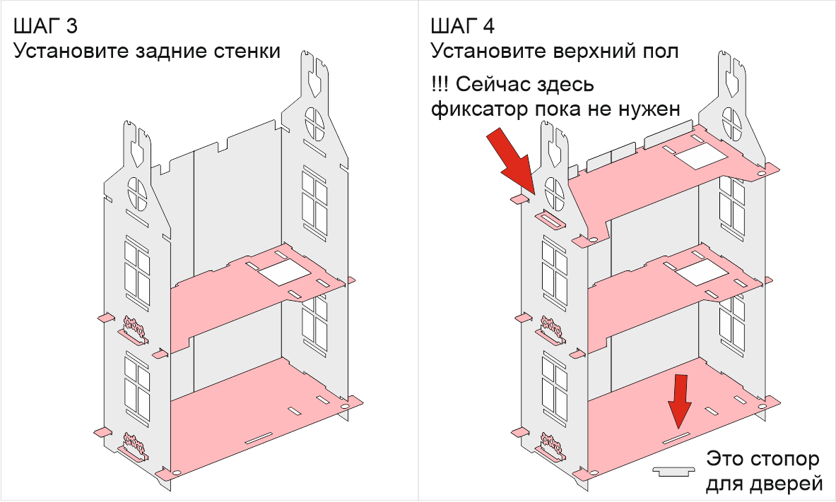 Инструкция по сборке кукольного дома 